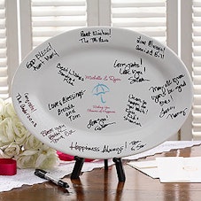 PersonalizationMall.com Personalized Signature Platter - Showers of Happiness Design